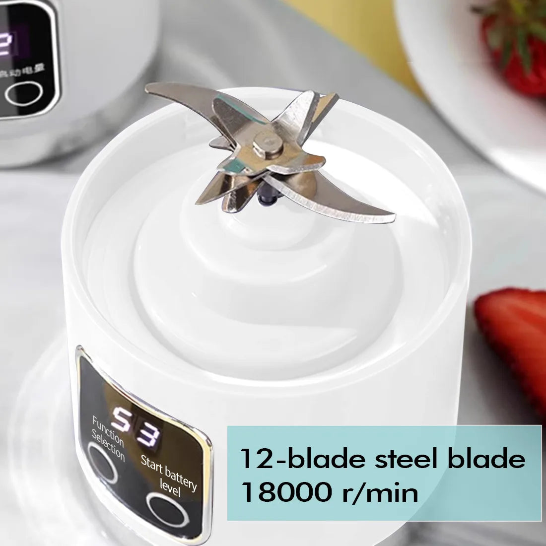 Portable USB Blender – Rechargeable Smoothie Maker (450ml)