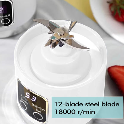 Portable USB Blender – Rechargeable Smoothie Maker (450ml)