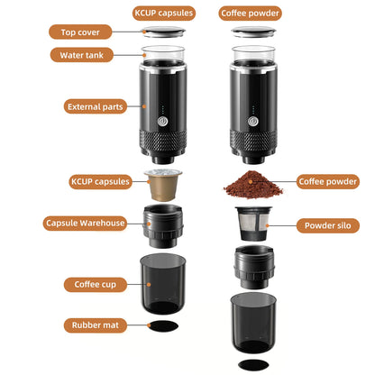 Cordless Electric Espresso Maker – Barista-Style Coffee Anywhere
